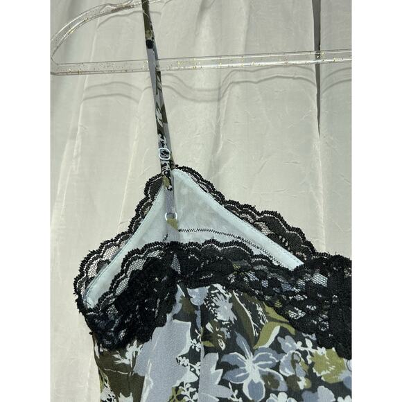 VTG 90s Silk Floral Lace Cami Tank Top Y2K Coquette Cottagecore Romantic Grunge - Picture 6 of 10